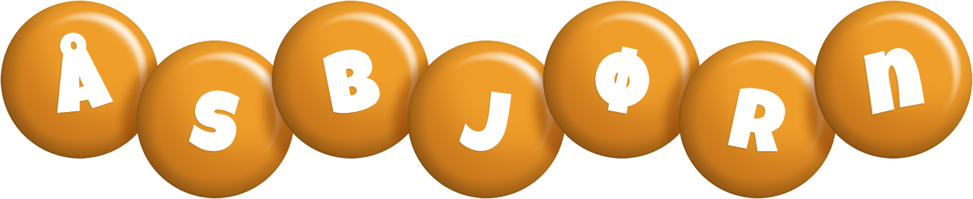 Åsbjørn candy-orange logo