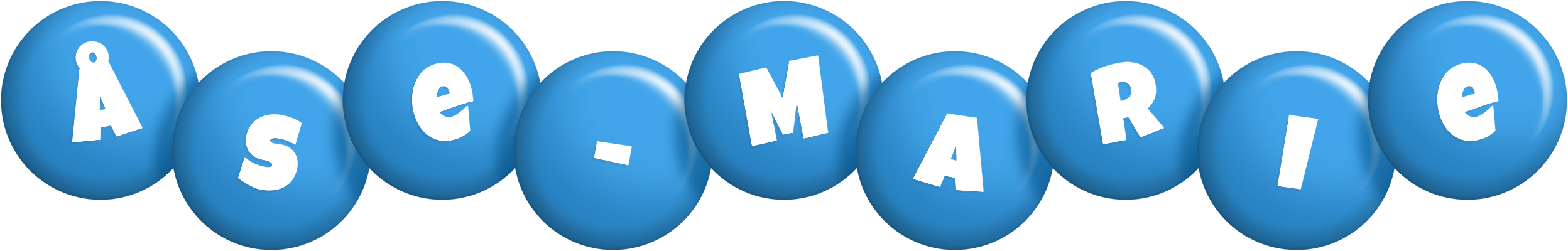 Åse-Marie candy-blue logo