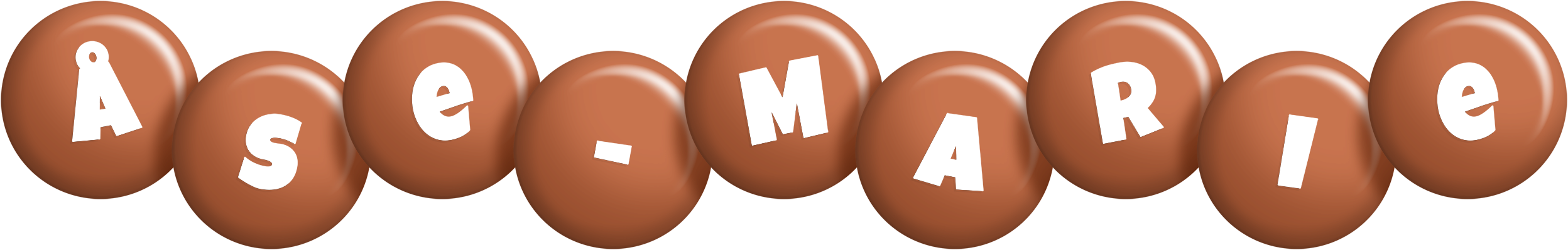 Åse-Marie candy-brown logo