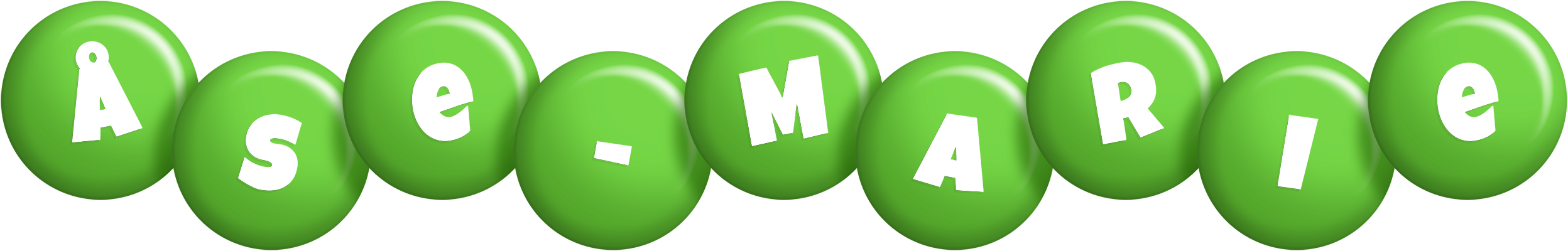 Åse-Marie candy-green logo