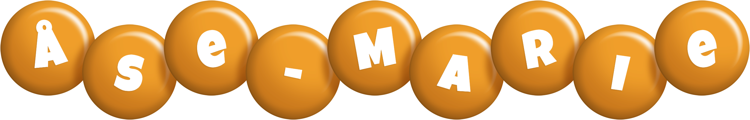 Åse-Marie candy-orange logo