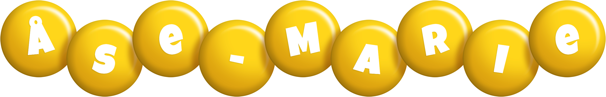 Åse-Marie candy-yellow logo