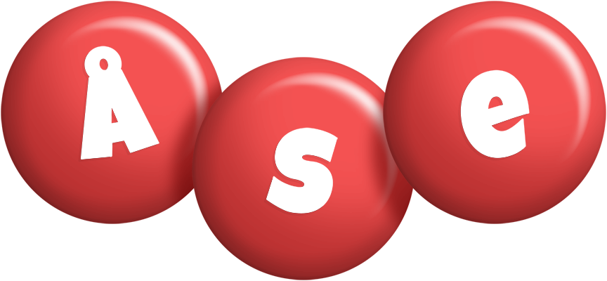 Åse candy-red logo