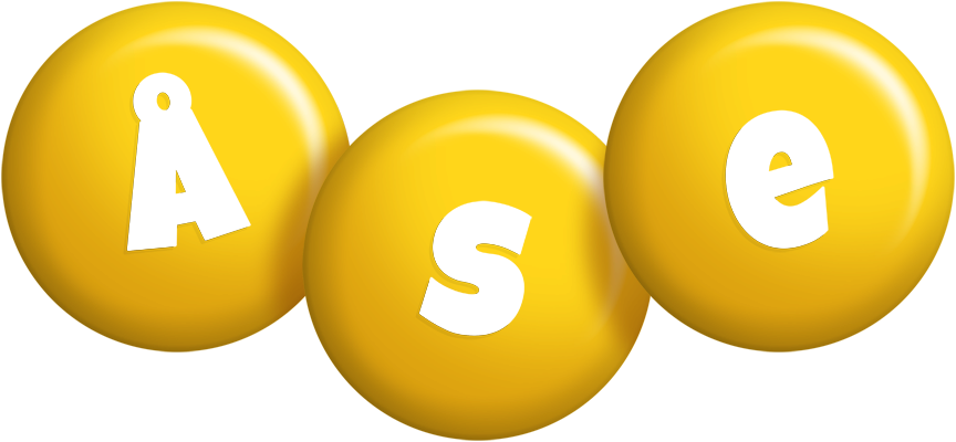 Åse candy-yellow logo