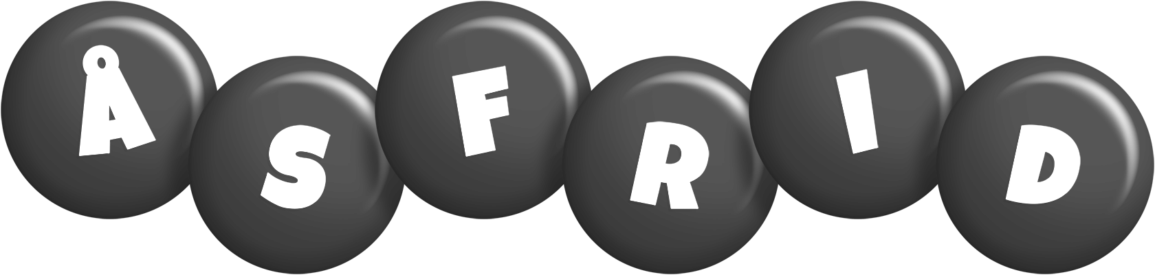 Åsfrid candy-black logo
