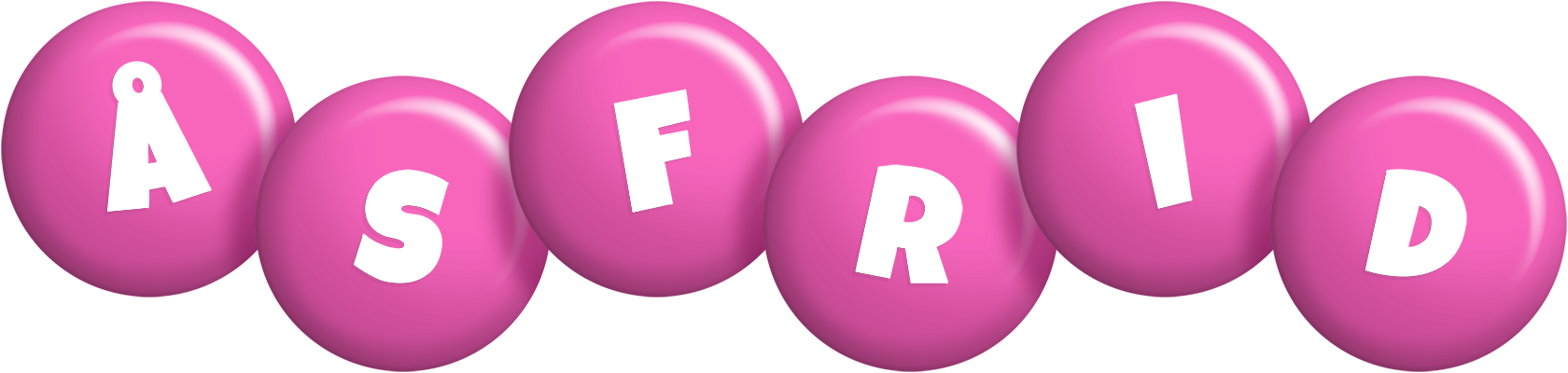 Åsfrid candy-pink logo