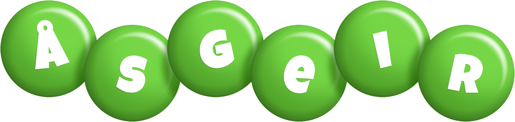 Åsgeir candy-green logo
