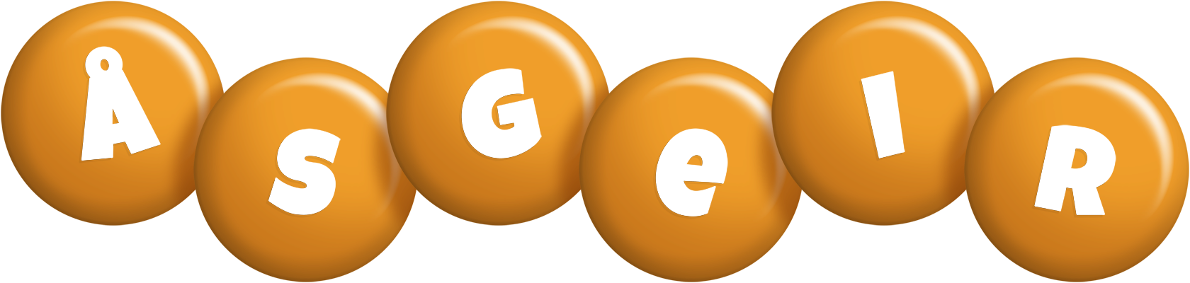 Åsgeir candy-orange logo