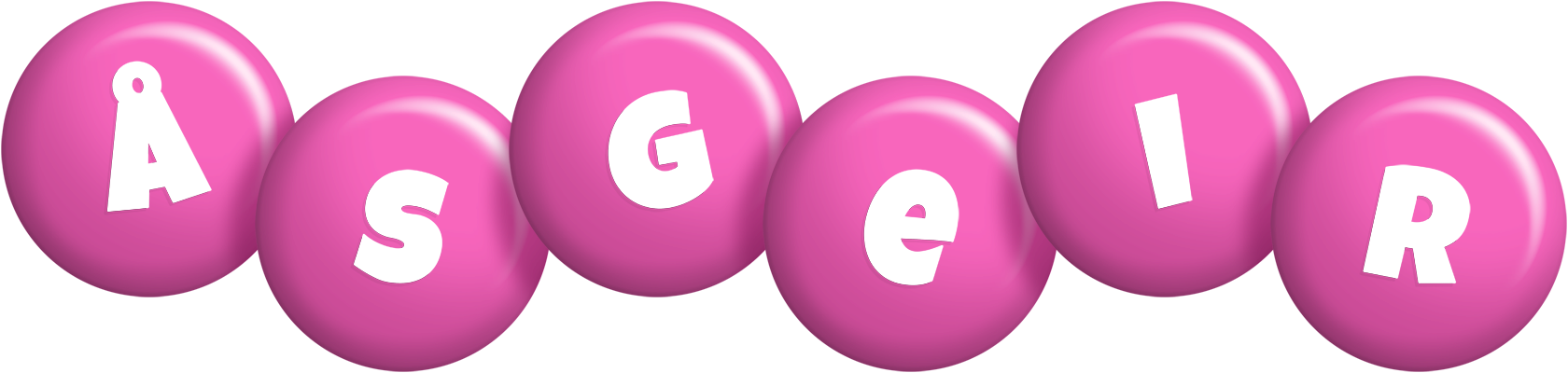 Åsgeir candy-pink logo