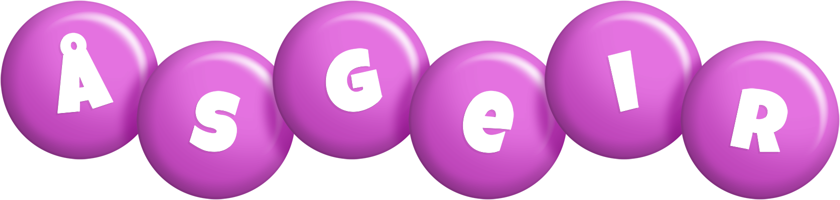 Åsgeir candy-purple logo
