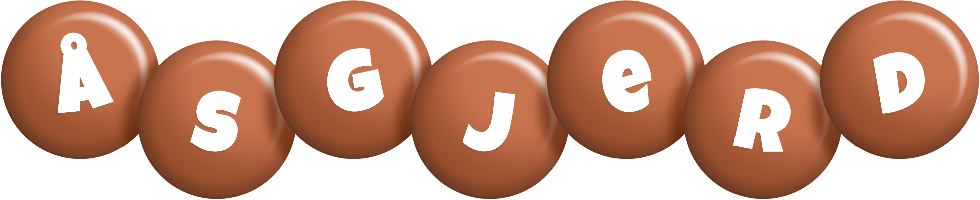 Åsgjerd candy-brown logo