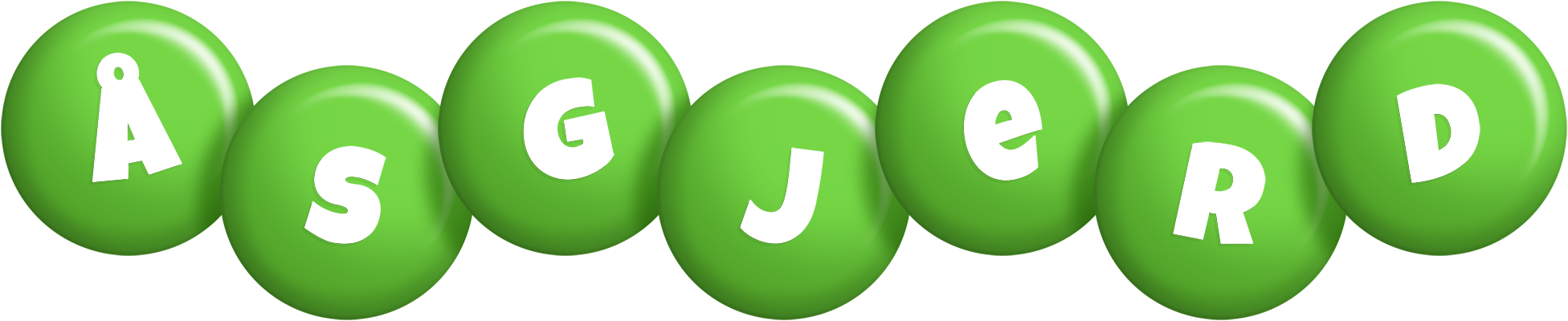 Åsgjerd candy-green logo