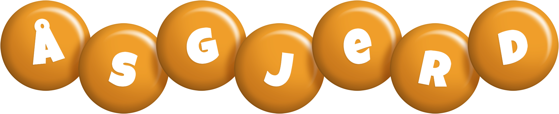 Åsgjerd candy-orange logo