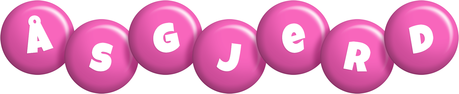 Åsgjerd candy-pink logo
