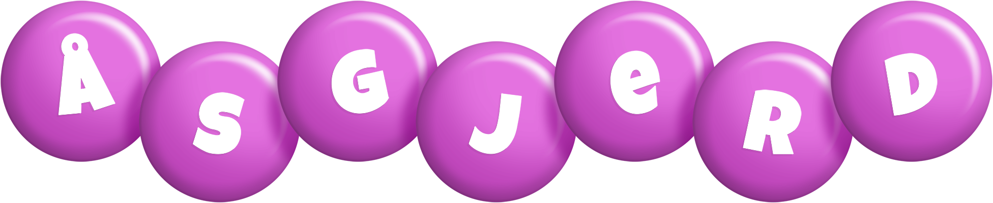 Åsgjerd candy-purple logo