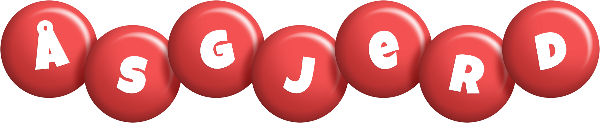 Åsgjerd candy-red logo