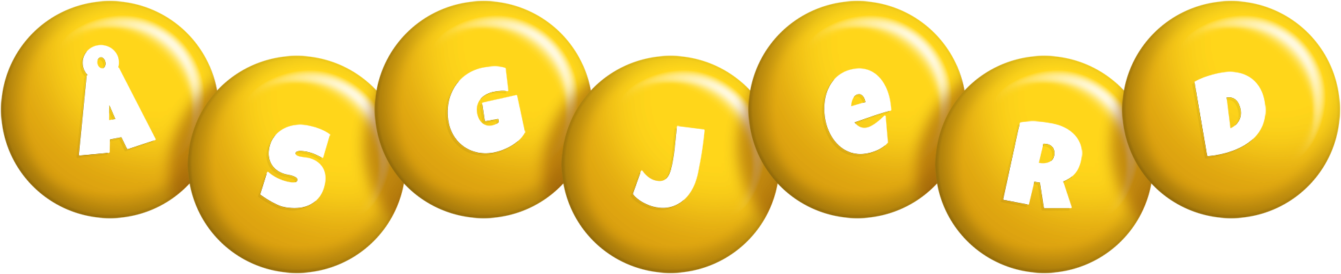 Åsgjerd candy-yellow logo