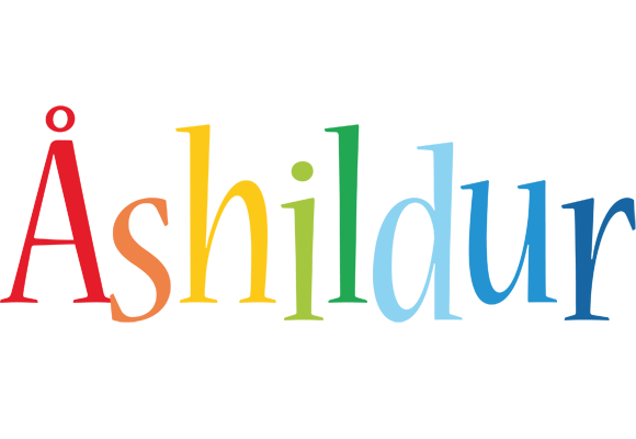 Åshildur birthday logo