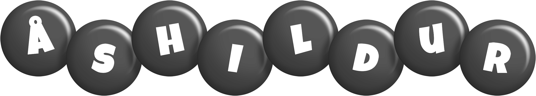 Åshildur candy-black logo