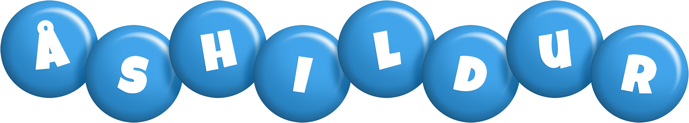 Åshildur candy-blue logo