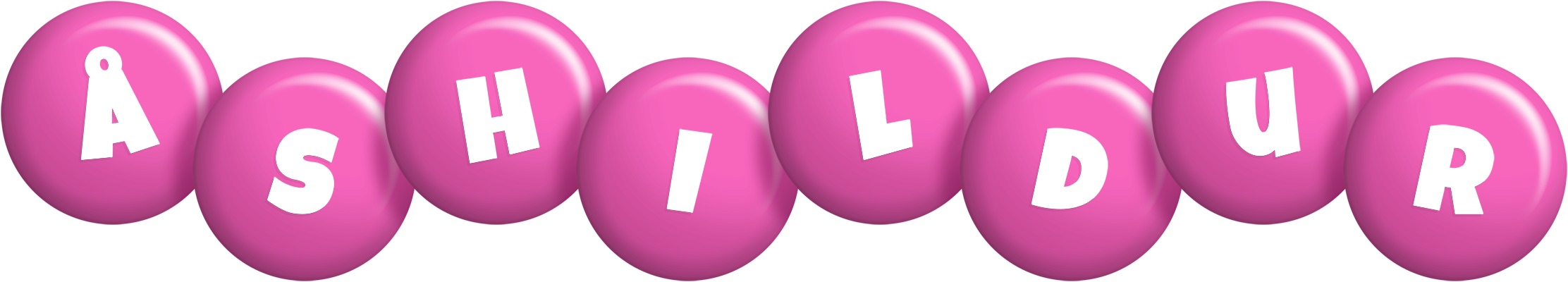 Åshildur candy-pink logo