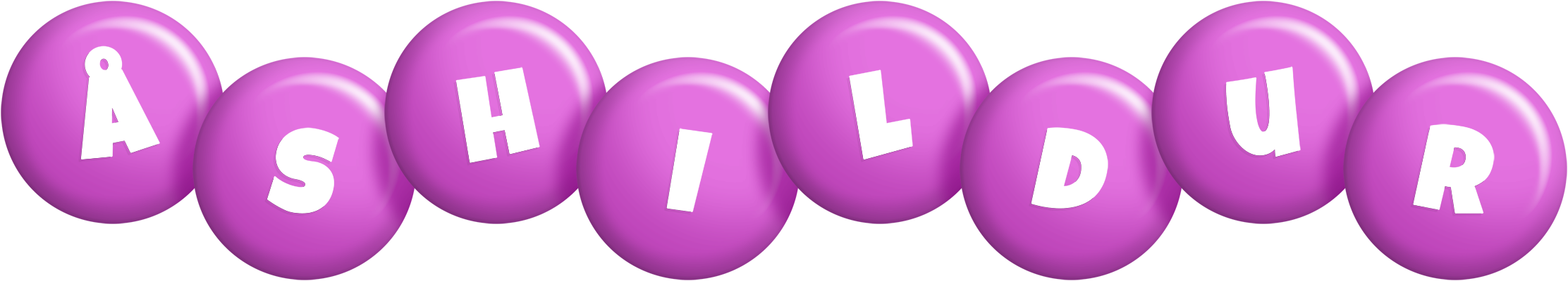 Åshildur candy-purple logo