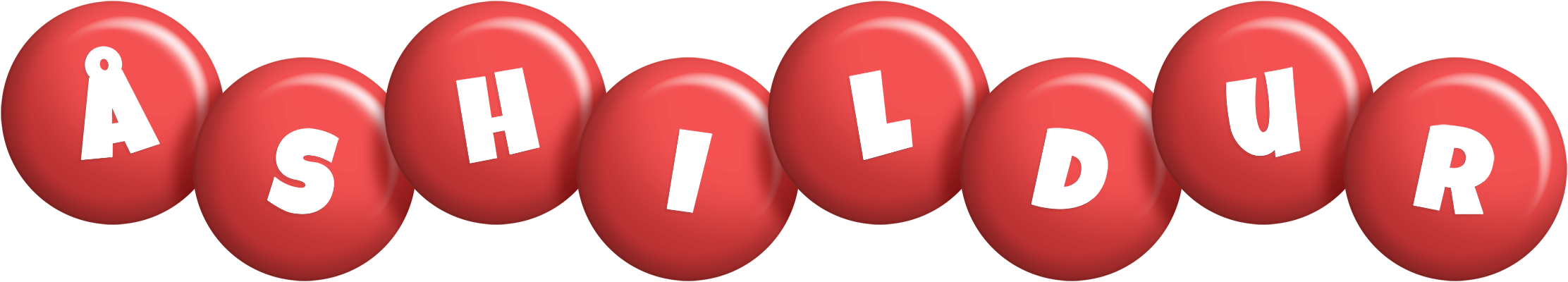 Åshildur candy-red logo
