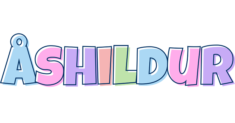 Åshildur pastel logo