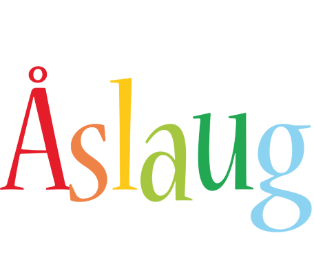 Åslaug birthday logo