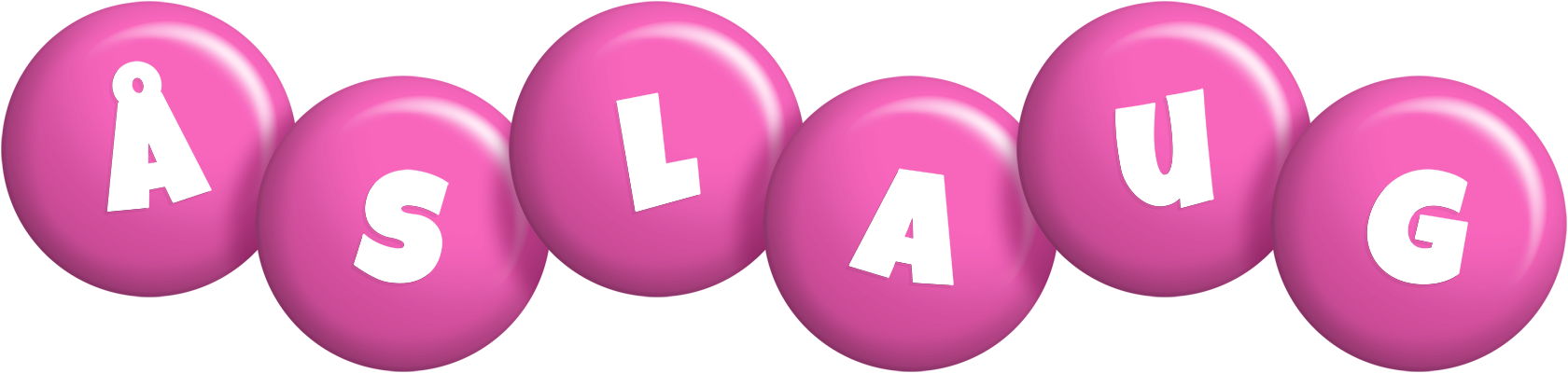 Åslaug candy-pink logo