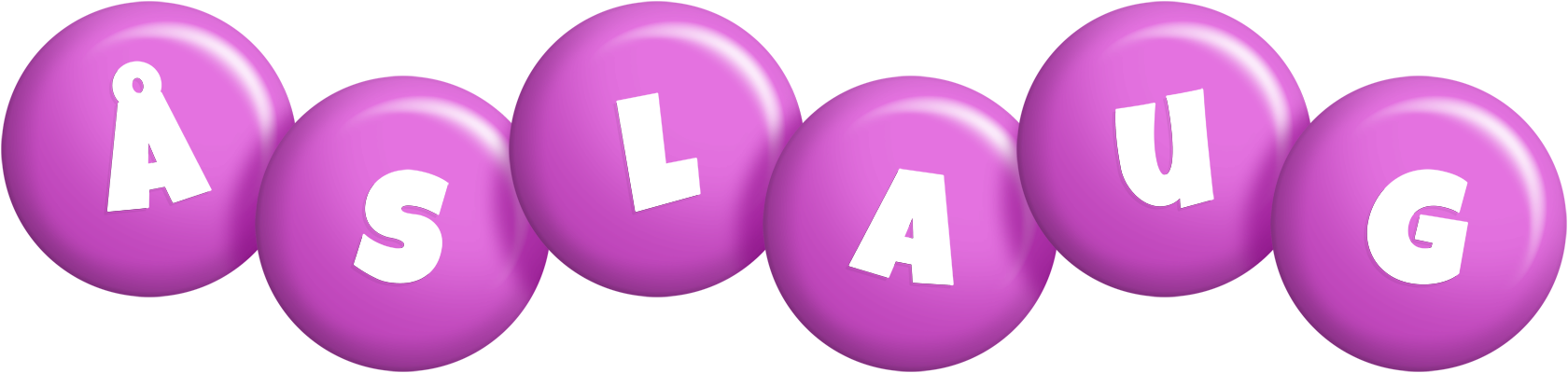 Åslaug candy-purple logo