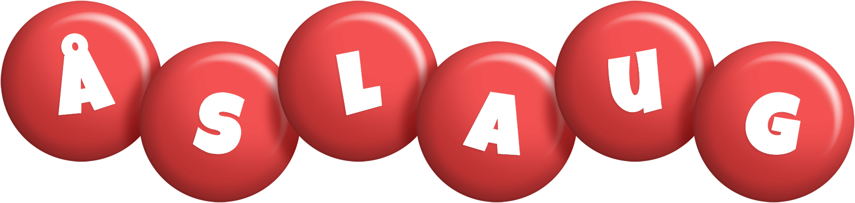 Åslaug candy-red logo