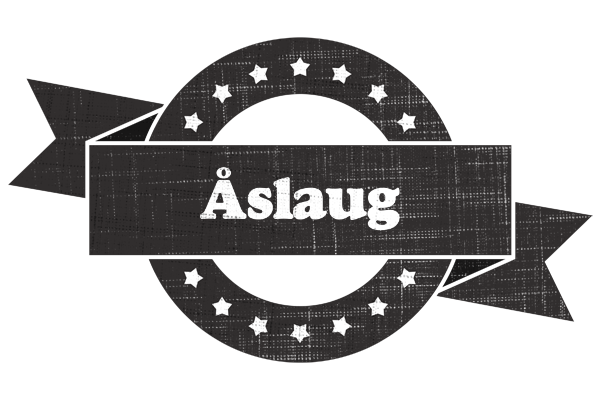 Åslaug grunge logo