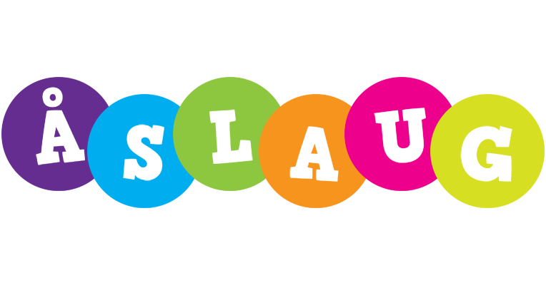 Åslaug happy logo