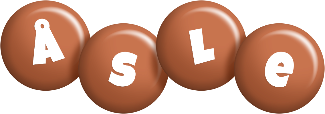 Åsle candy-brown logo