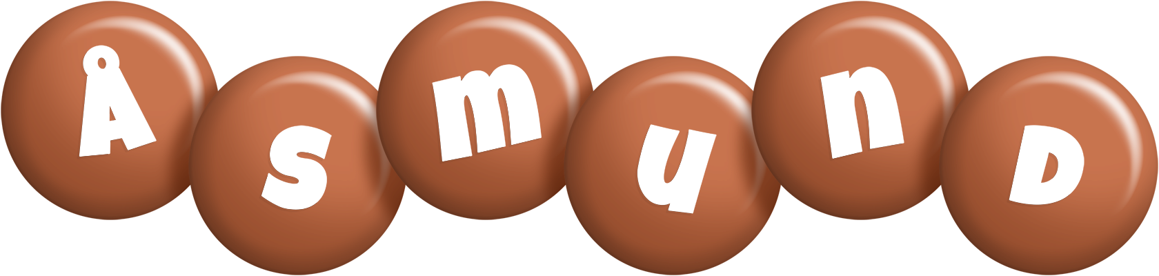 Åsmund candy-brown logo