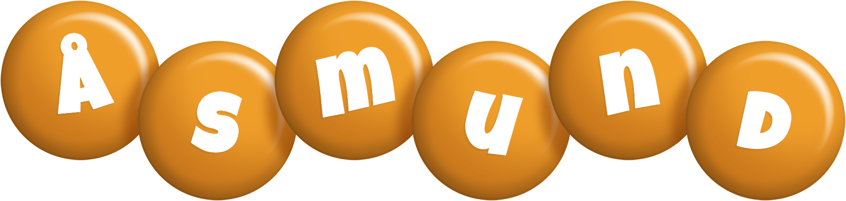Åsmund candy-orange logo