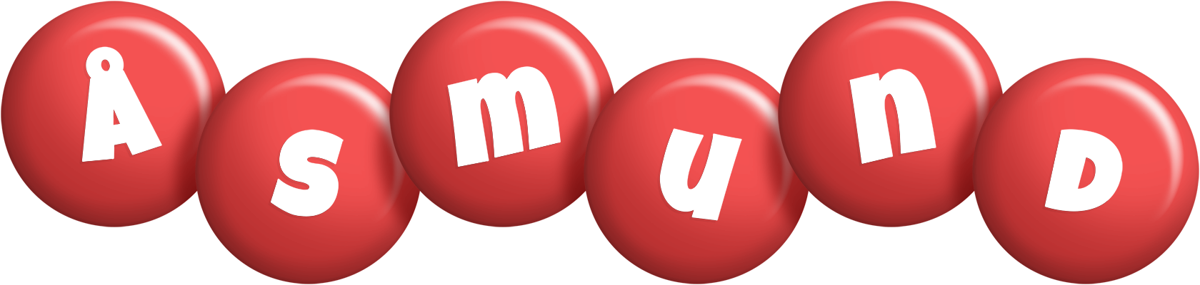 Åsmund candy-red logo