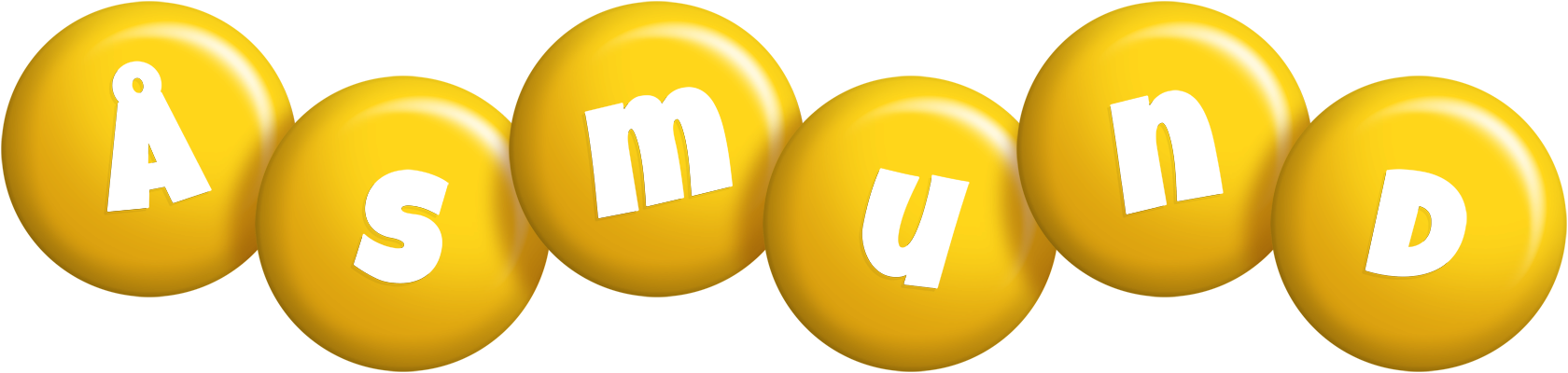 Åsmund candy-yellow logo