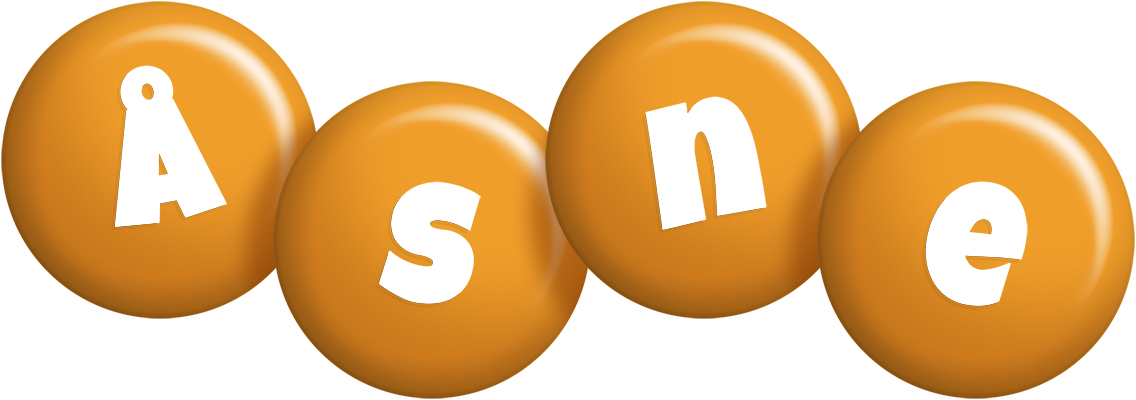 Åsne candy-orange logo