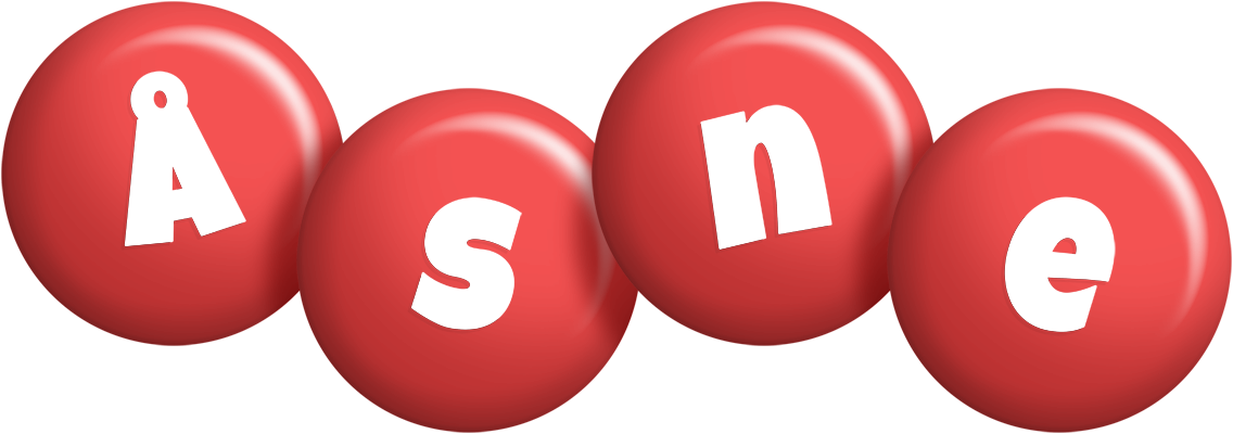 Åsne candy-red logo