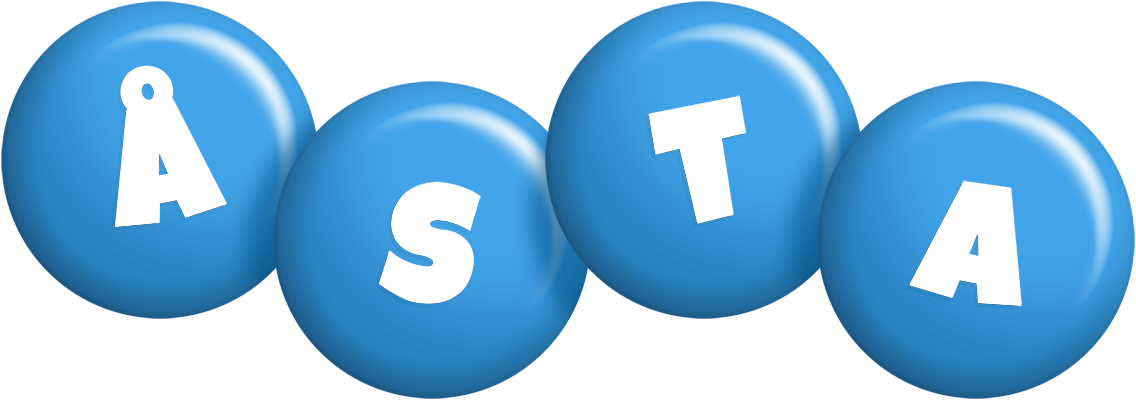 Åsta candy-blue logo