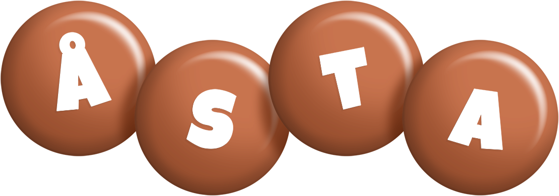 Åsta candy-brown logo