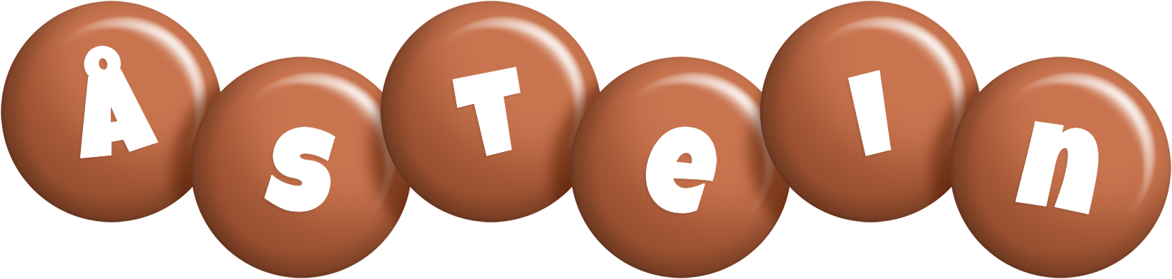 Åstein candy-brown logo