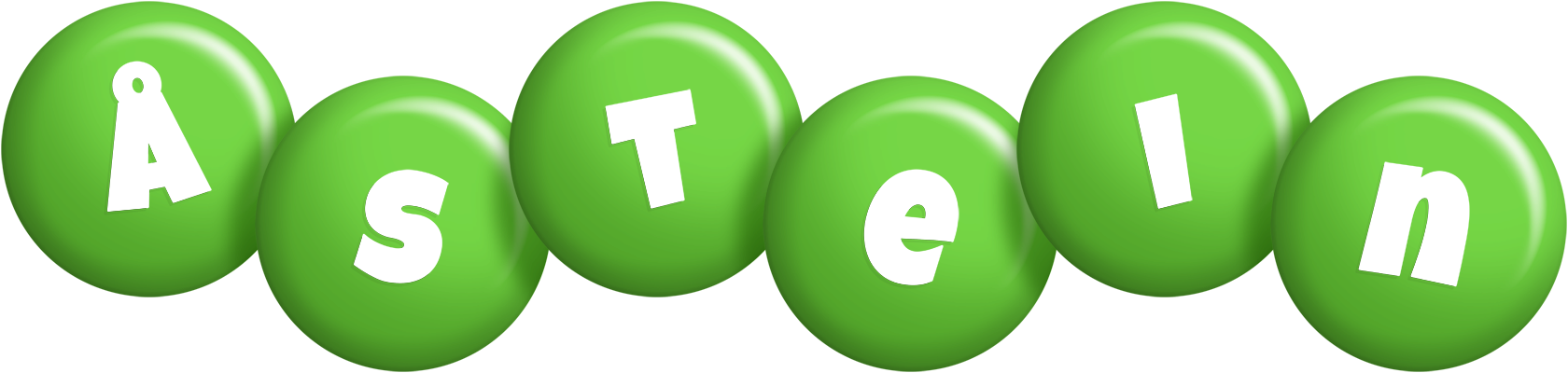 Åstein candy-green logo