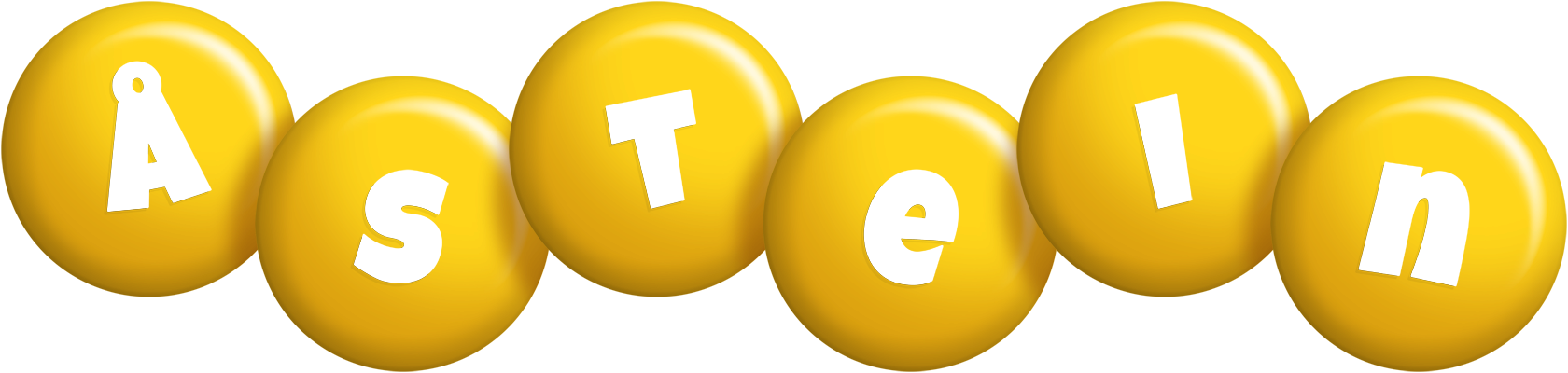 Åstein candy-yellow logo