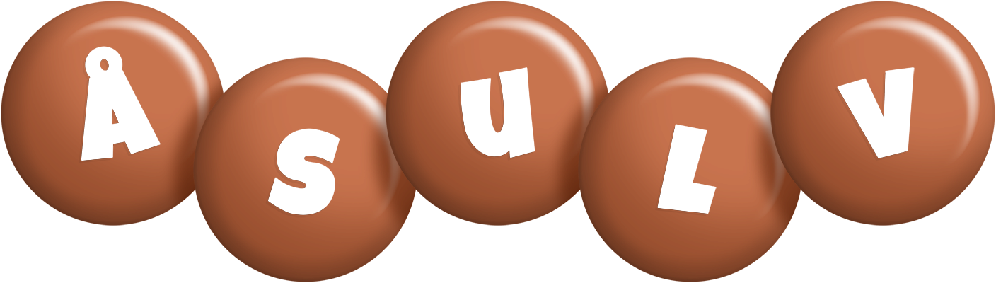 Åsulv candy-brown logo