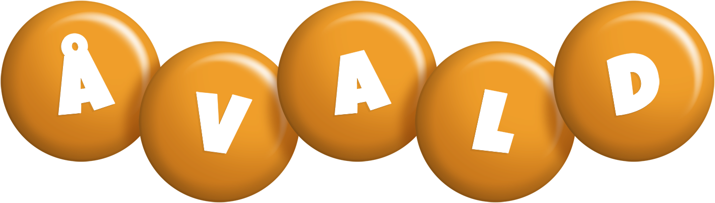 Åvald candy-orange logo
