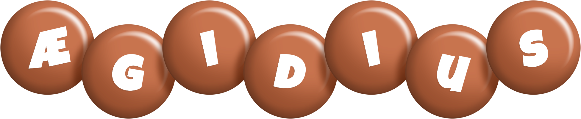 Ægidius candy-brown logo