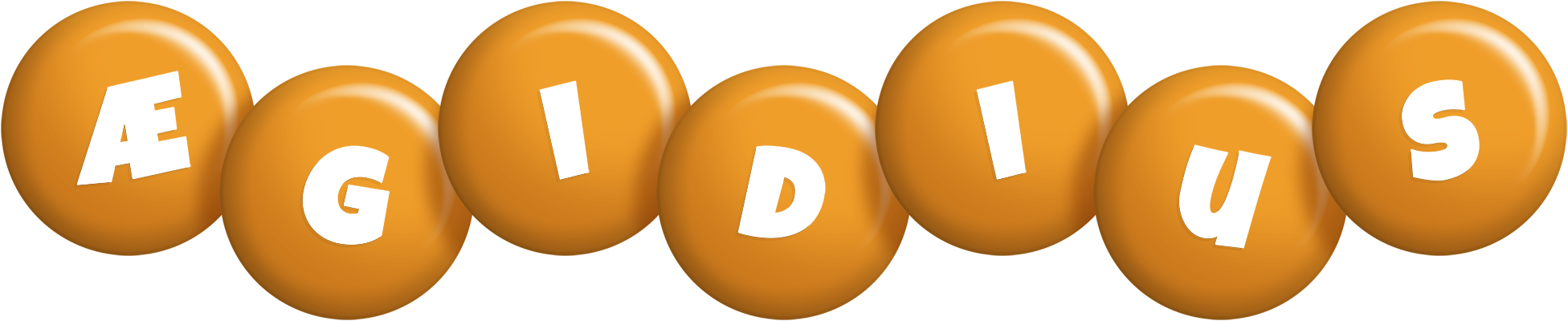 Ægidius candy-orange logo